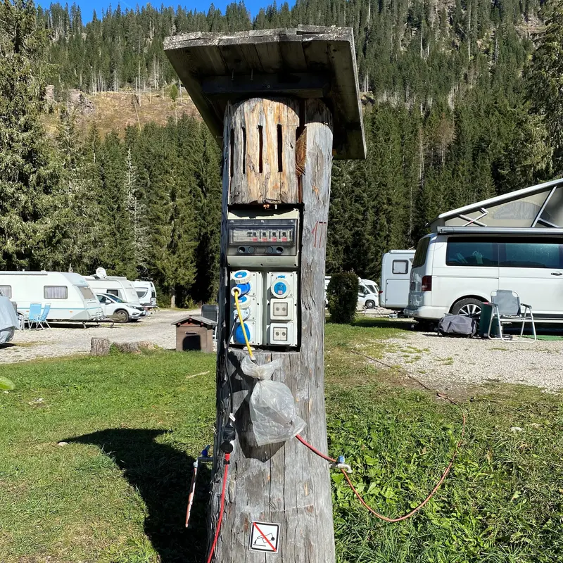 Stromfernauslese auf dem Caravan Park Sexten